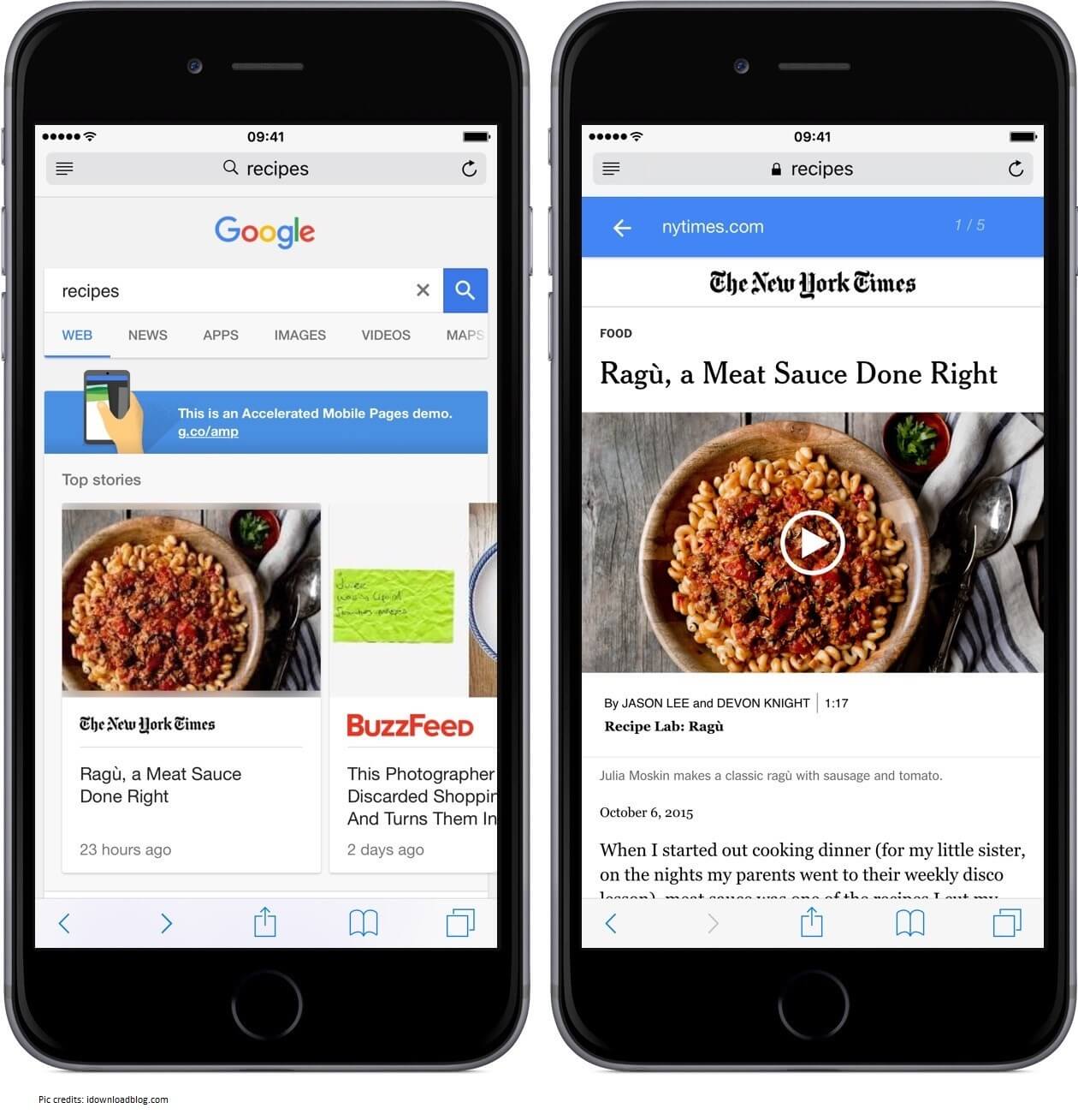 Google’s Accelerated Mobile Pages (AMP) for faster loading web pages